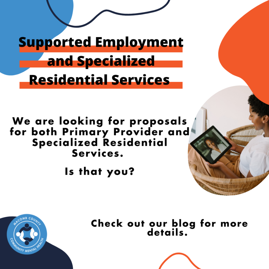 Request for Proposals for Supported Employment and Specialized Residential Services