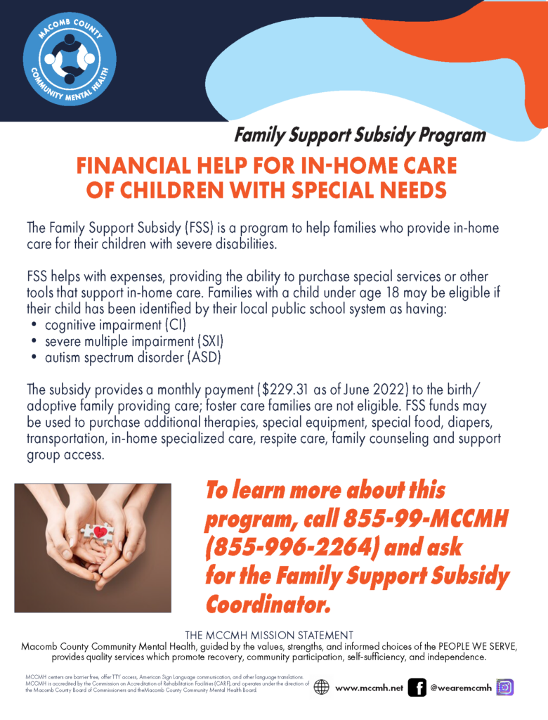 Family Support Subsidy Flyer Thumbnail